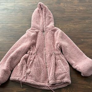 Pink teddy coat